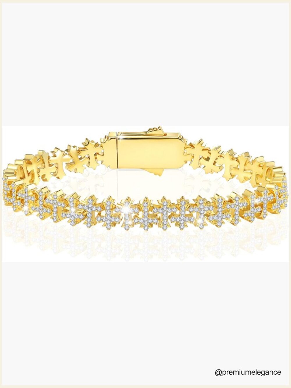18k Gold Plated Cuff Bracelet Mesh Geometric Rope Link Chain Women